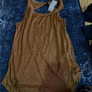 Sleeveless Brown Tank Top - Lightweight Women's Top